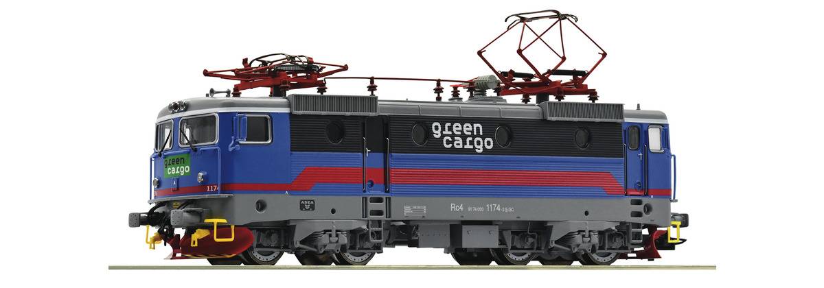 Rc4 1174 Green cargo DCC, Roco 70458 H0
