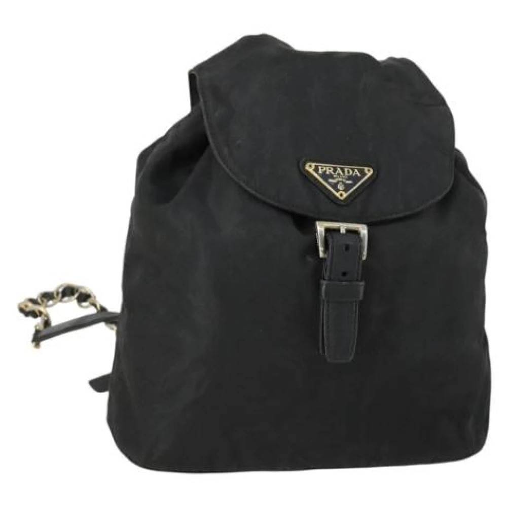 Prada Vintage Pre-owned Nylon Rygsæk - Vintage - Dame - Sort - ONE SIZE - Nylon