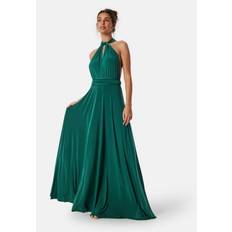 Goddiva Multi Tie Maxi Dress Green S (UK10)