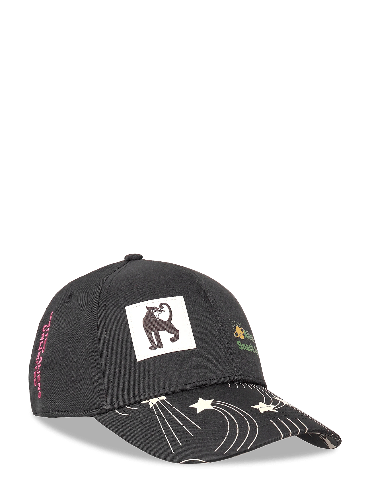Mini Rodini Snack Attack Emb Cap - Black - 48/50