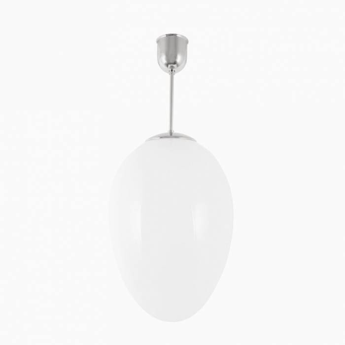 Taklampa Ova Stor förnicklad 640 mm