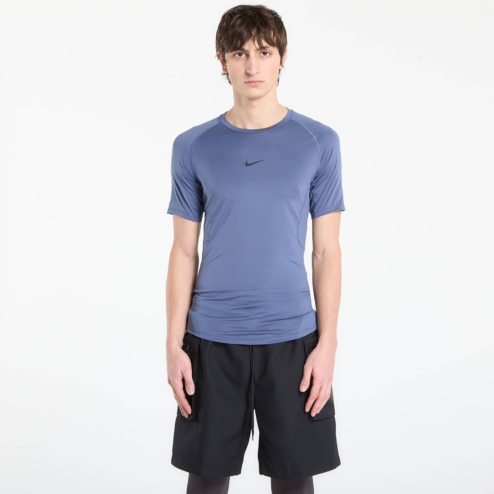 T-shirt Nike Pro Men's Dri-FIT Tight Short-Sleeve Fitness Top Diffused Blue/ Black S