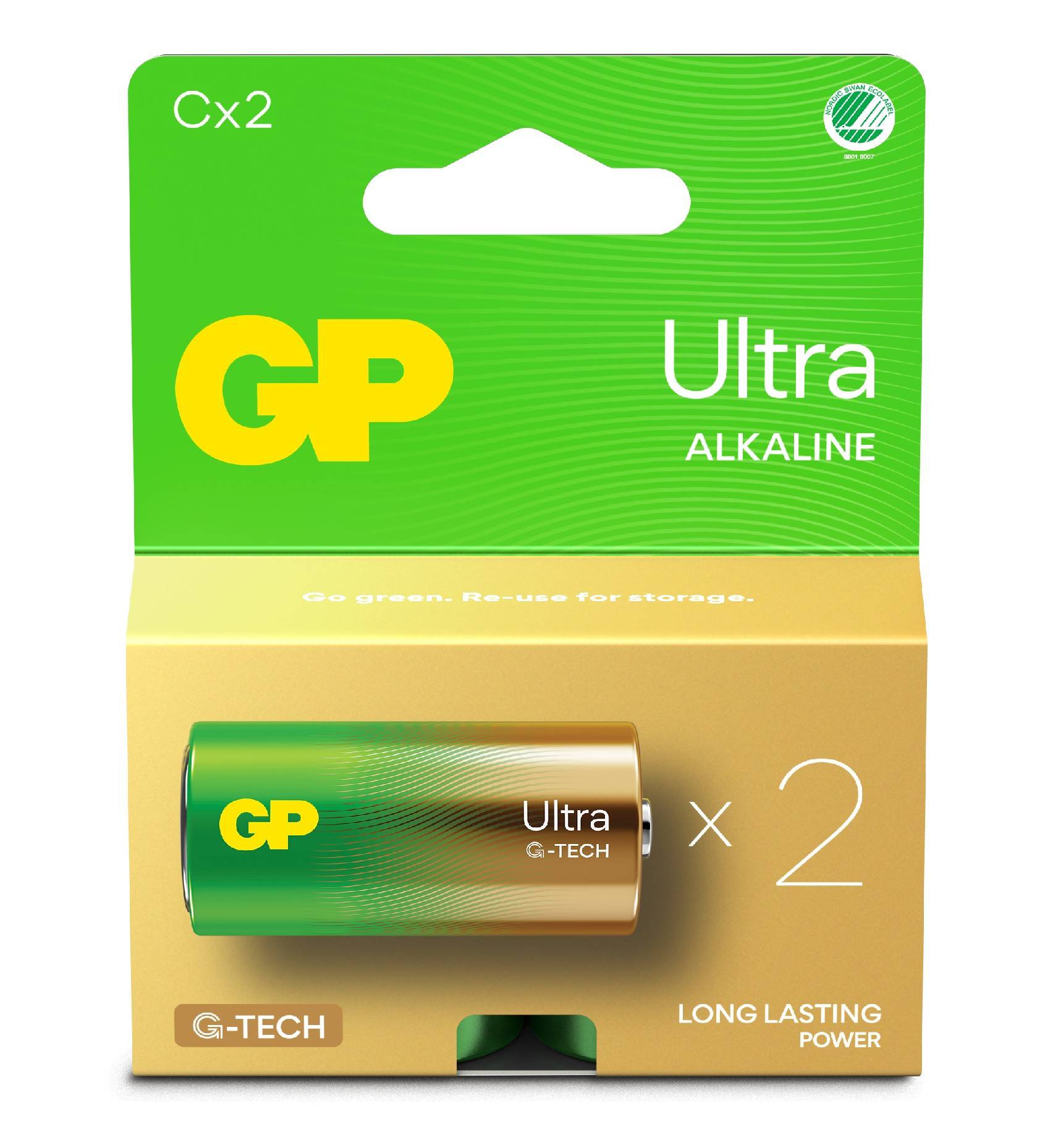 GP Ultra Alkaline C 2-p Svanenmärkt