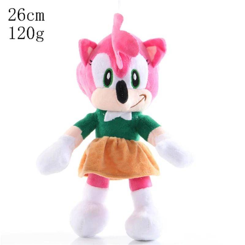 Senaste Ankomsterna Super Sonic Dockor Tecknad Anime The Hedgehog Gosedjur Shadow Amy Rose Knuckle Tail Gosedjur Sonic Docka Gåvor designade för Barn