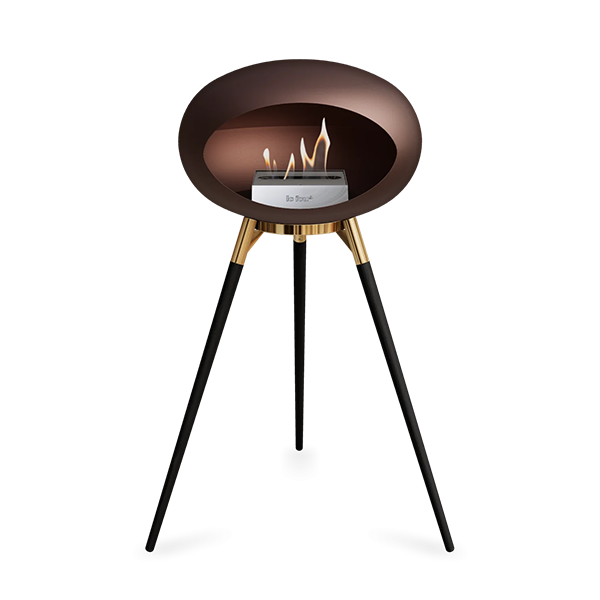 Le Feu Ground Wood High - Sorte ben - Rose gold Stål - Stål brænder.