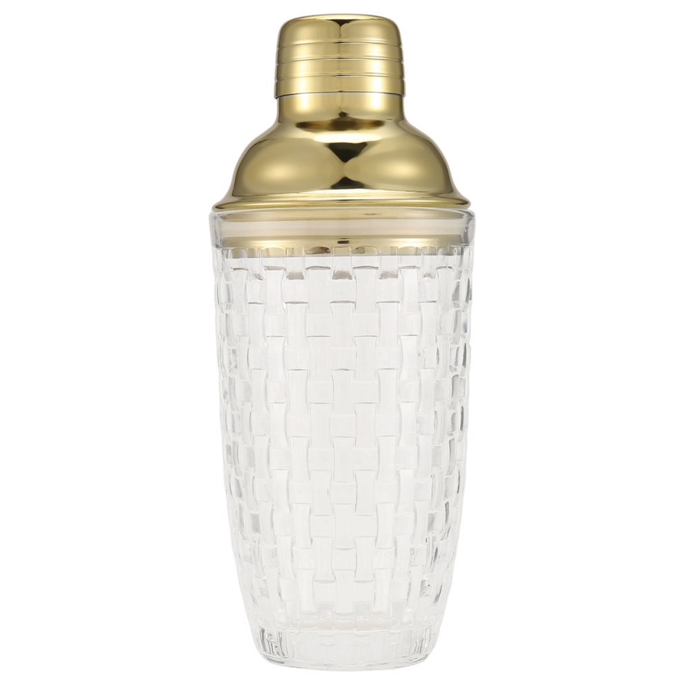 13Oz Glas Cocktail Shaker Sæt - Glas Shaker Guld