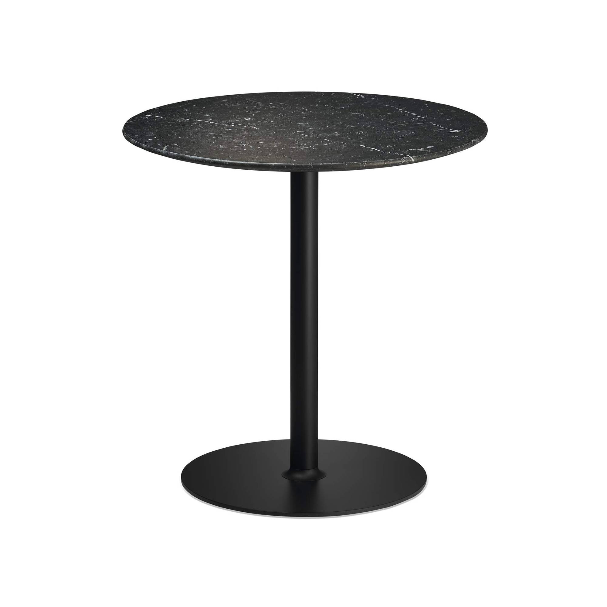 Walter Knoll - Lox Table Rounded T3, Fenix Black, Powder-Coated Bronze Matt, H: 73/74,5, L: 95, Br: 95 - Matbord - Pearson Lloyd - Svart - Laminat/Metall
