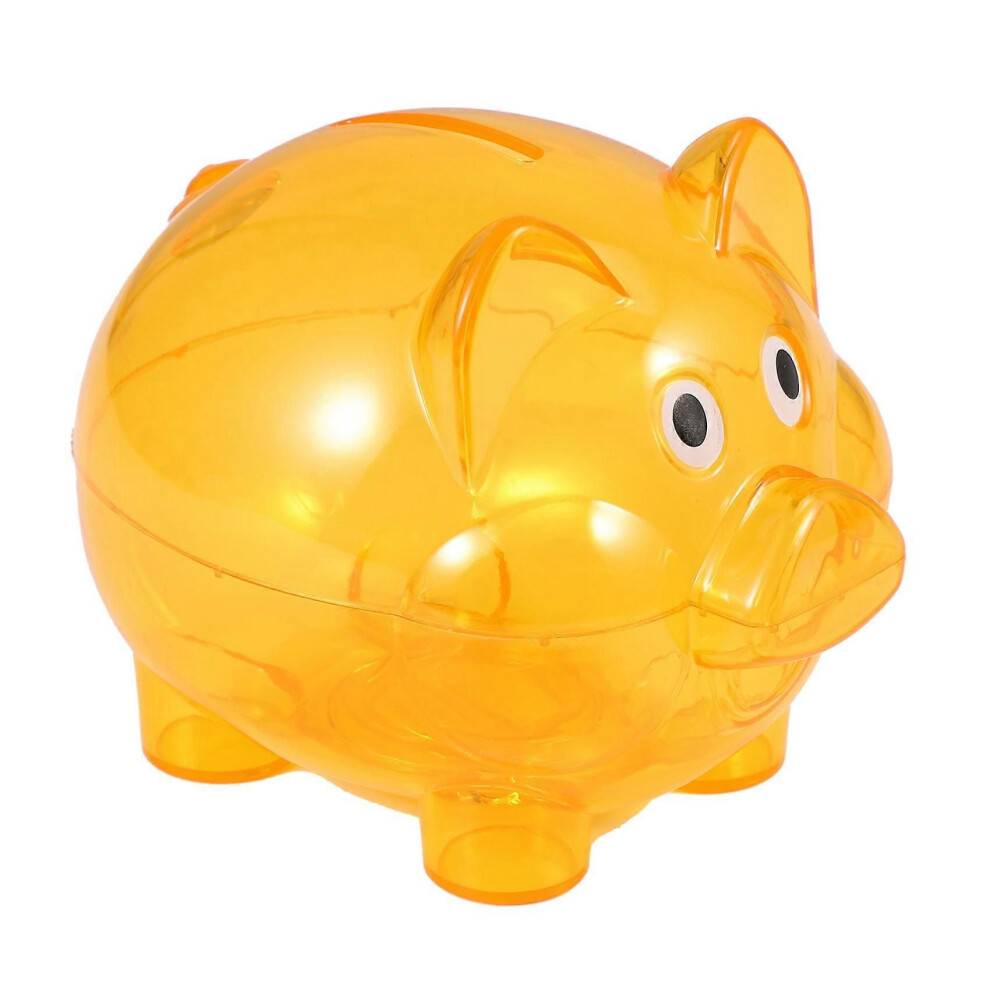 Söt plastgris genomskinlig piggy myntbössa pengar kontantsparande fodral