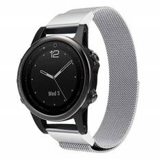 Milanese armbånd Garmin Fenix 5S sølv