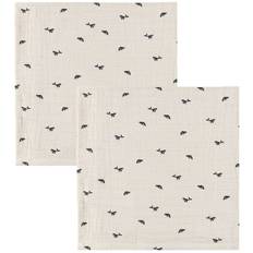 Liewood Muslinfiltar - Muslin - 2-pack - Lewis - Mini Whale/Sand - Liewood - One Size - Muslinfilt