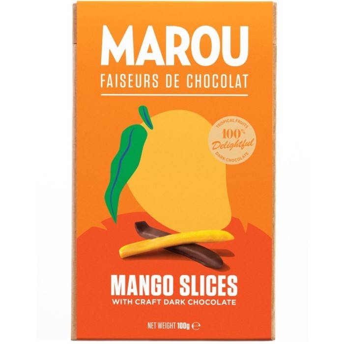 Marou Chokladdoppad Mango Mörk Choklad Single Origin 100g