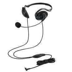ELECOM Headset Wired Neckband Foldable Connection 4 Pole Conversion Cable Included Microphone Binaural Remote Work Black 3.5mm HS-NB06TBK svart