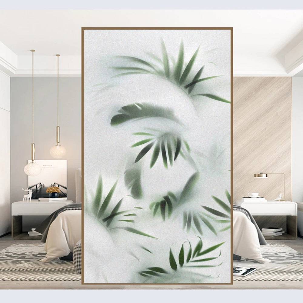 Fönsterfilm med palmbladsmotiv - E / 100x160cm