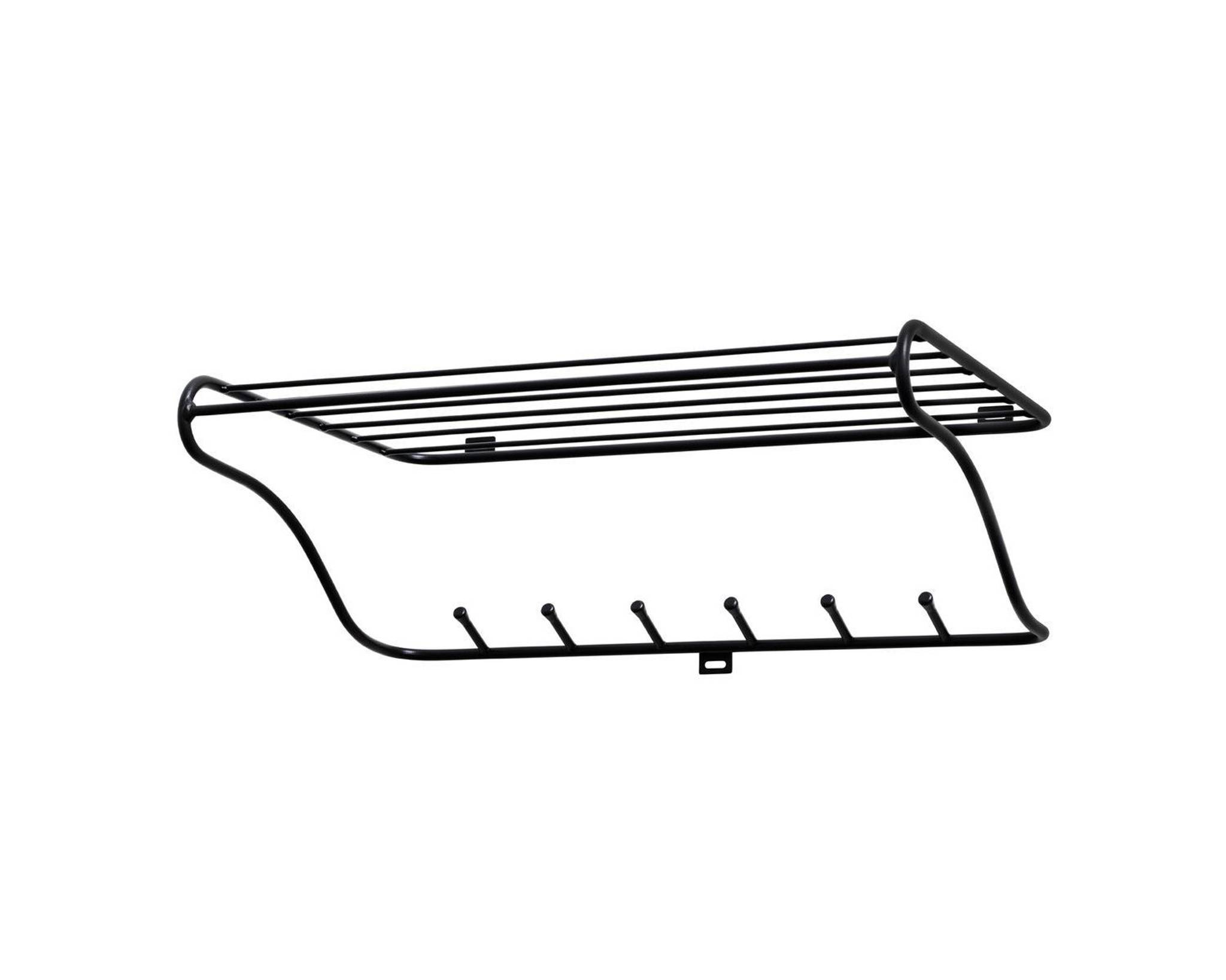 Hat Rack vägghylla svart