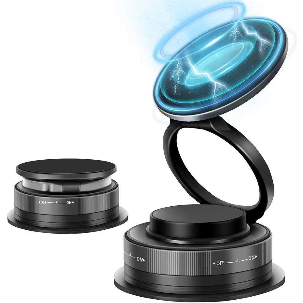 Magnetic Phone Holder for Car 360° Adjustable & Foldable Car Phone Holder Compatible MagSafe Hands-Free Suction Cup