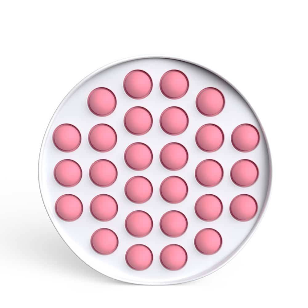 Fidget Toys - Pop It Bubbles - Vit Cirkel (fler färger) - Rosa