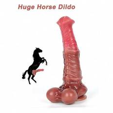 Enorm hästdildo, hästkukdildo djurdildo, tjock monstersilikondildo med stark sugkopp, fet fantasi mjuk dildo för män, stora realistiska dildos för kvi - många (XS,M,L,XXL,S,Realistisk dildo,XL)
