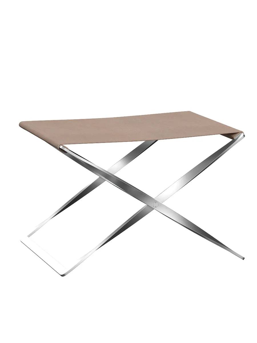 PK91 Foldestol af Poul Kjærholm Canvas / Natural canvas - Jacobsen Plus