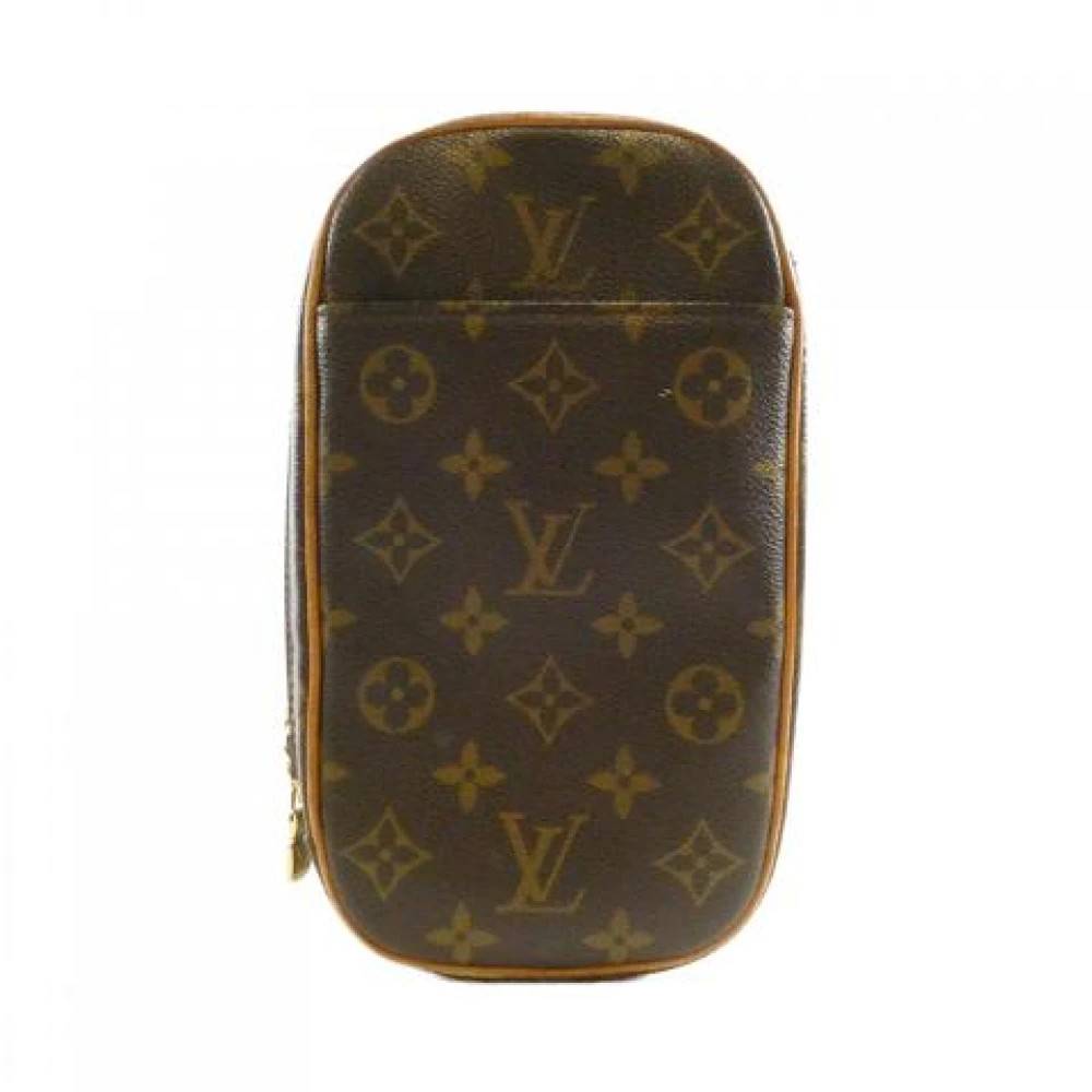 Louis Vuitton Vintage Pre-owned Monogram Pochette Gange Shoulder Bag - Vintage - Herre - Brun - ONE SIZE - Uld