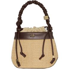 Ganni Bou Bucket Bag Raffia Dam Stl. - Axelremsväskor Från Magasin - Seal Brown (One size)