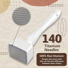 Justerbar Microneedling Derma Stamp Pen, Derma Roller-alternativ, 140 titan 0,25 mm stift för ansikte, kropp, hudvård och hårväxt, professionell mikro - Vitt (En-Storlek,FRU,Svart mikronålsrulle)