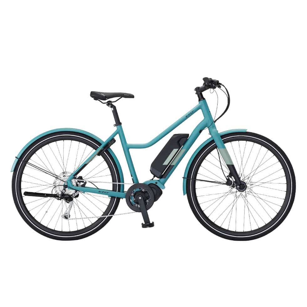 E-Fly Pace Dame 9S Elcykel med centermotor Mat Grøn Grøn Str. 53 ( 178 - 188cm Personhøjde )