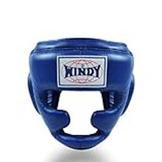 Windy Muay Thailändsk boxning headgear HP-2 boxning huvudskydd huvudskydd (S,M, L, XL) (blå, M)