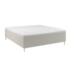 Kinnabädden - Venus Seamless Ramsäng Sand 180 Medium/Fast Rundat Träben Ek 19cm från Sleepo - Beige (180x200)