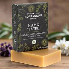 Neem & Tea Tree Body & Hair Shampoo: hår krop ansigt, skæl, lus, hudirritation, akne Lille 50 g.
