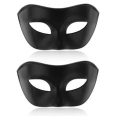 Sibba 2 delar venetiansk mask maskerad mask för män karneval venetiansk ögonmask Mardi Gras masker halloween kostym plast halv ansiktsmask för maskerad boll fin utklädning fest tillbehör cosplay