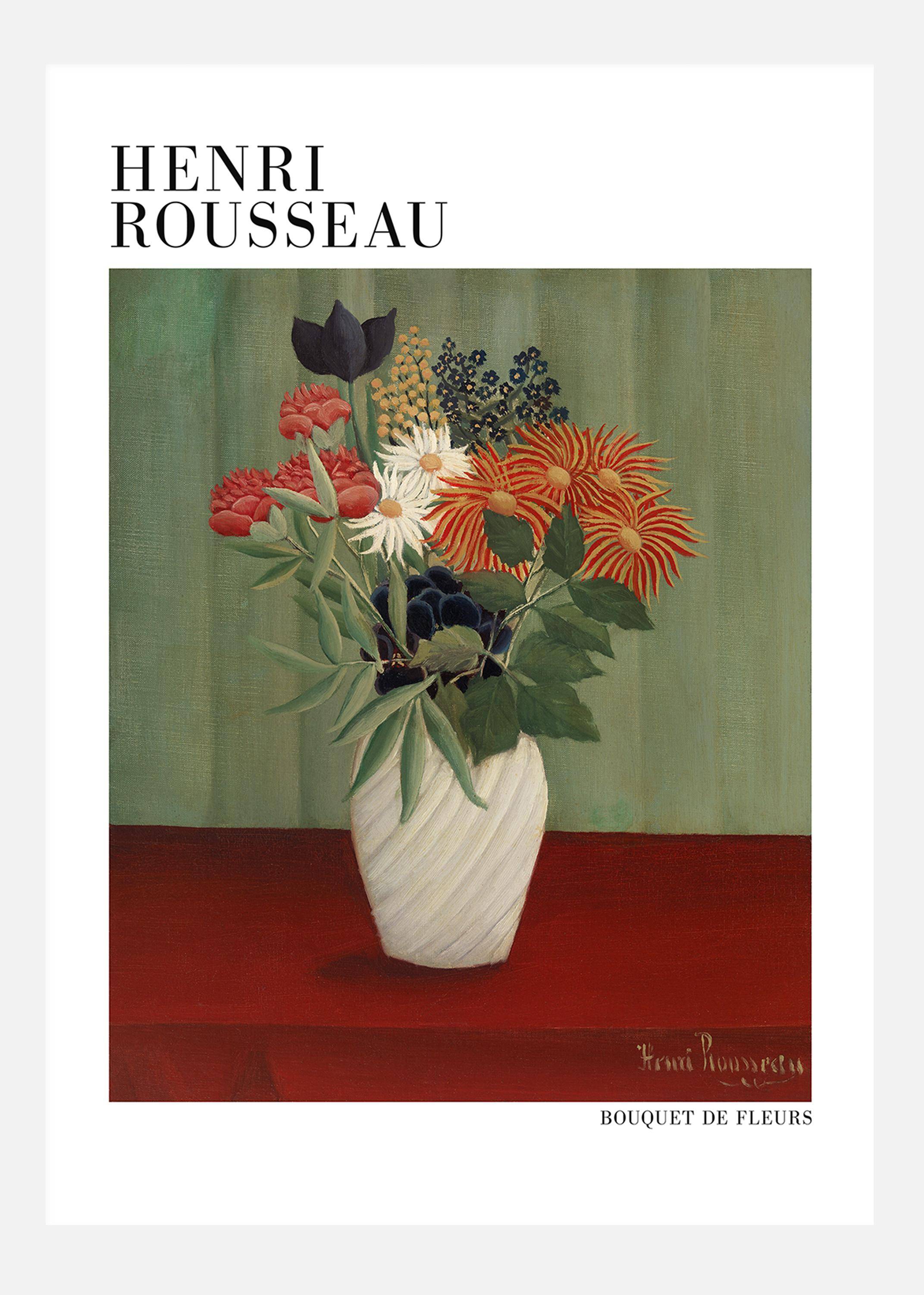 Henri Rousseau - Bouquet De Fleurs Canvastavla (50x70 cm)