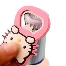 Sanrio Hello Kitty Mymelody Söt Tecknad Flasköppnare Kattunge Kawaii Silikon KTV Bar Öl Flasköppnare Kylskåpsmagnet Gåva - Multifärgad (Stil-MLD,Style-KT katt röd,Style-KT kattpuder,3 st/olika stilar)