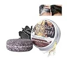 Hair Darkening Shampoo Bar, Grey Reverse Shampoo Bar, Grey Hair Darkening Shampoo, Man Grey Coverage Bar Shampoo, Multiflorum for Hair Repair, Black Soap for Men And Woman Grey Hair (1PC)