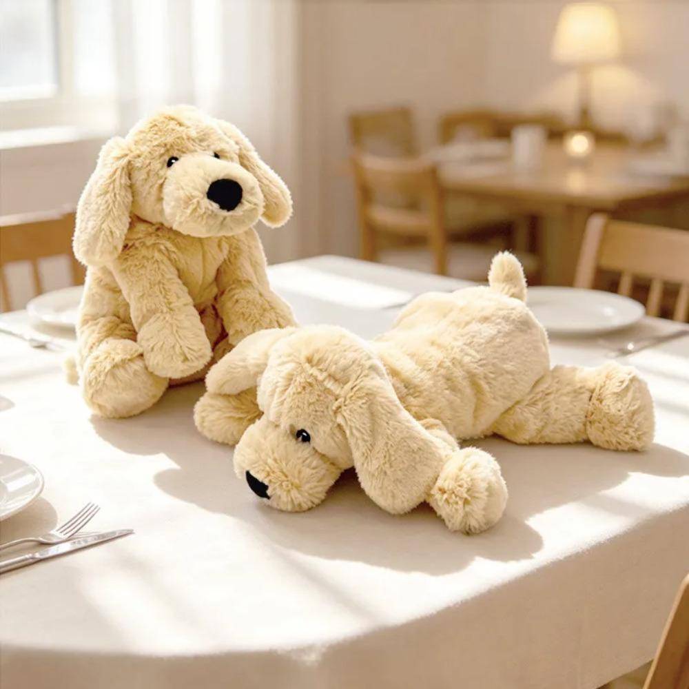 Golden Retriever Mjukdjur Liggande Position Mjuk Fluffig Gosedjur Söt Mysig Heminredning Sovrumskompis Perfekt Gåva 30cm