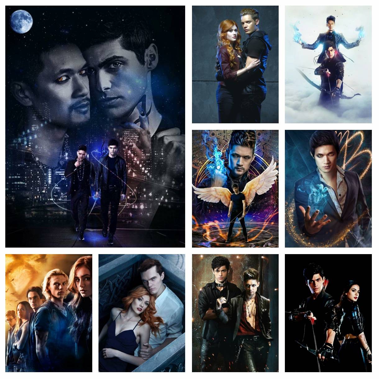 Full Drill Diamond Embroidery Painting TV Series Show Shadowhunters Poster Cross Stitch Pictures Mosaic Crystal Craft Home Decor