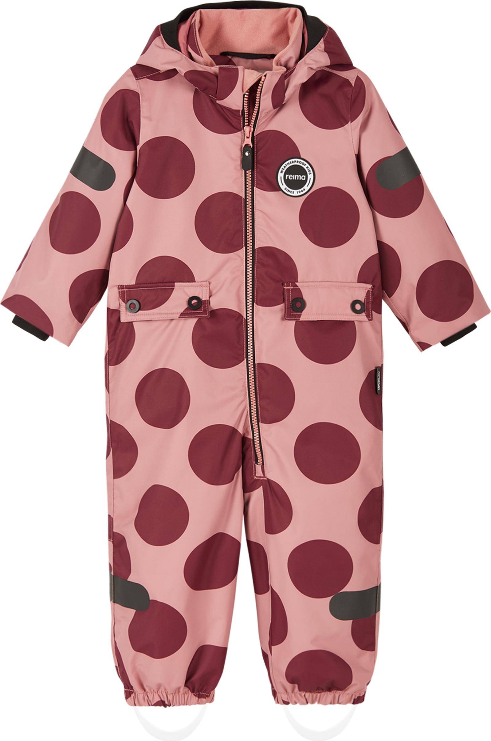 Reima Kids' Waterproof Overall Marte Mid Rose Blush-Aop, 98