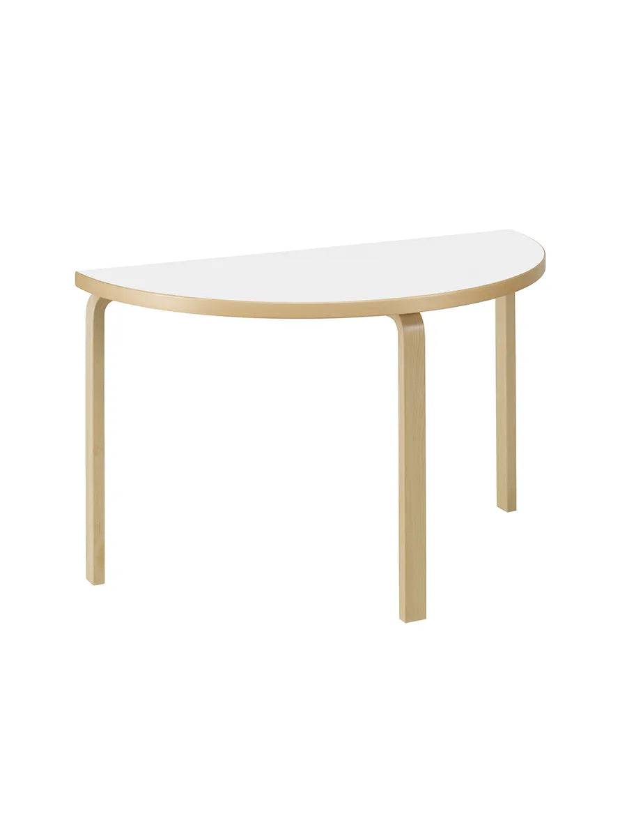 Aalto Table Half-Round 95, Ø120 cm fra Artek Hvid Laminat - Jacobsen Plus