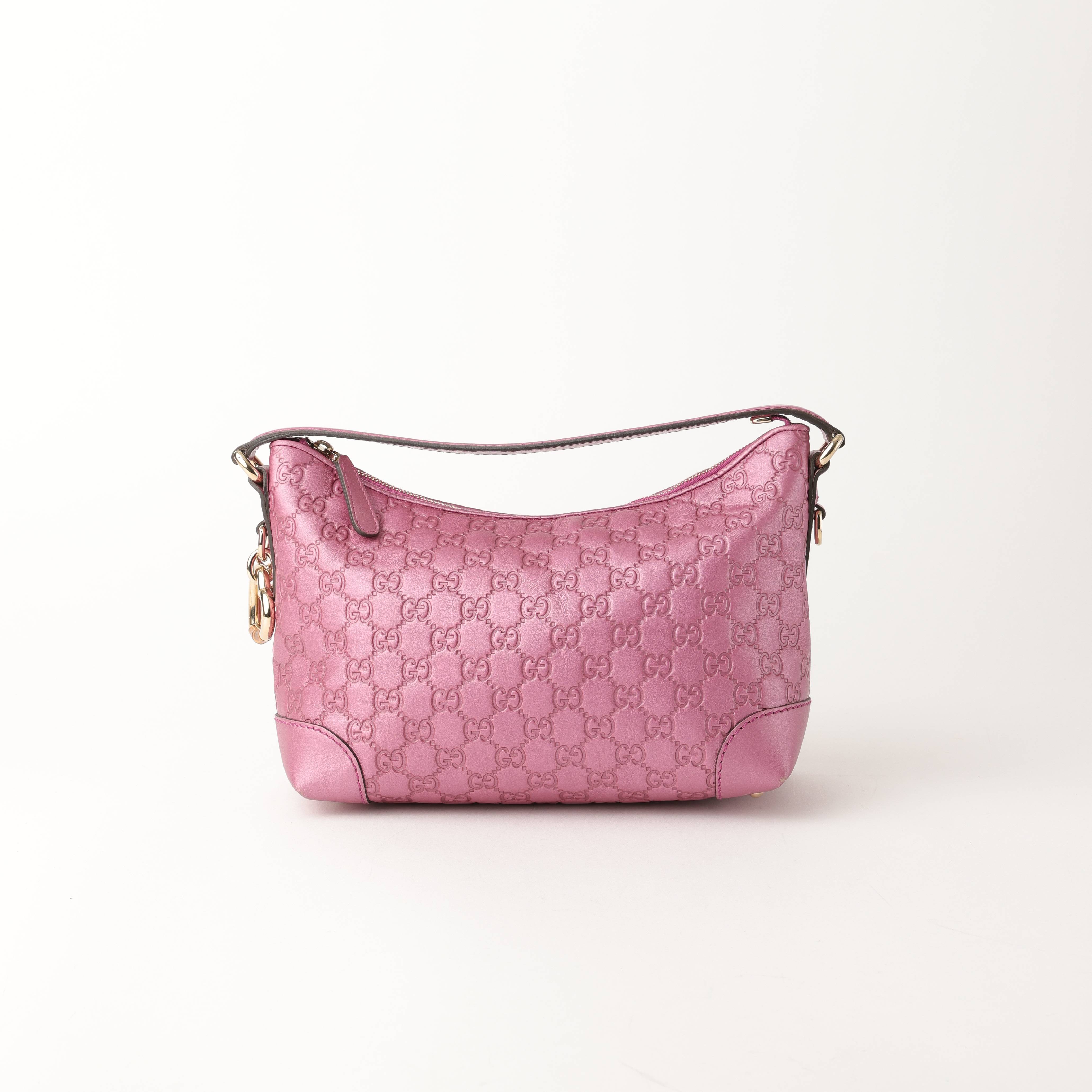 GUCCI Guccissima Heart Bit Shoulder Bag - Pink - One Size