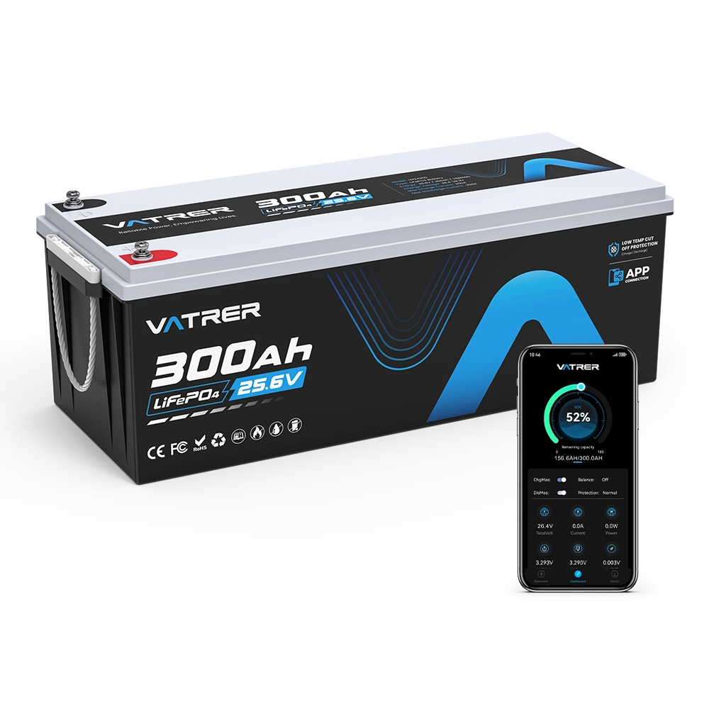 【Pre-order】Vatrer 24V 300Ah Lithium Deep Cycle Battery With Bluetooth