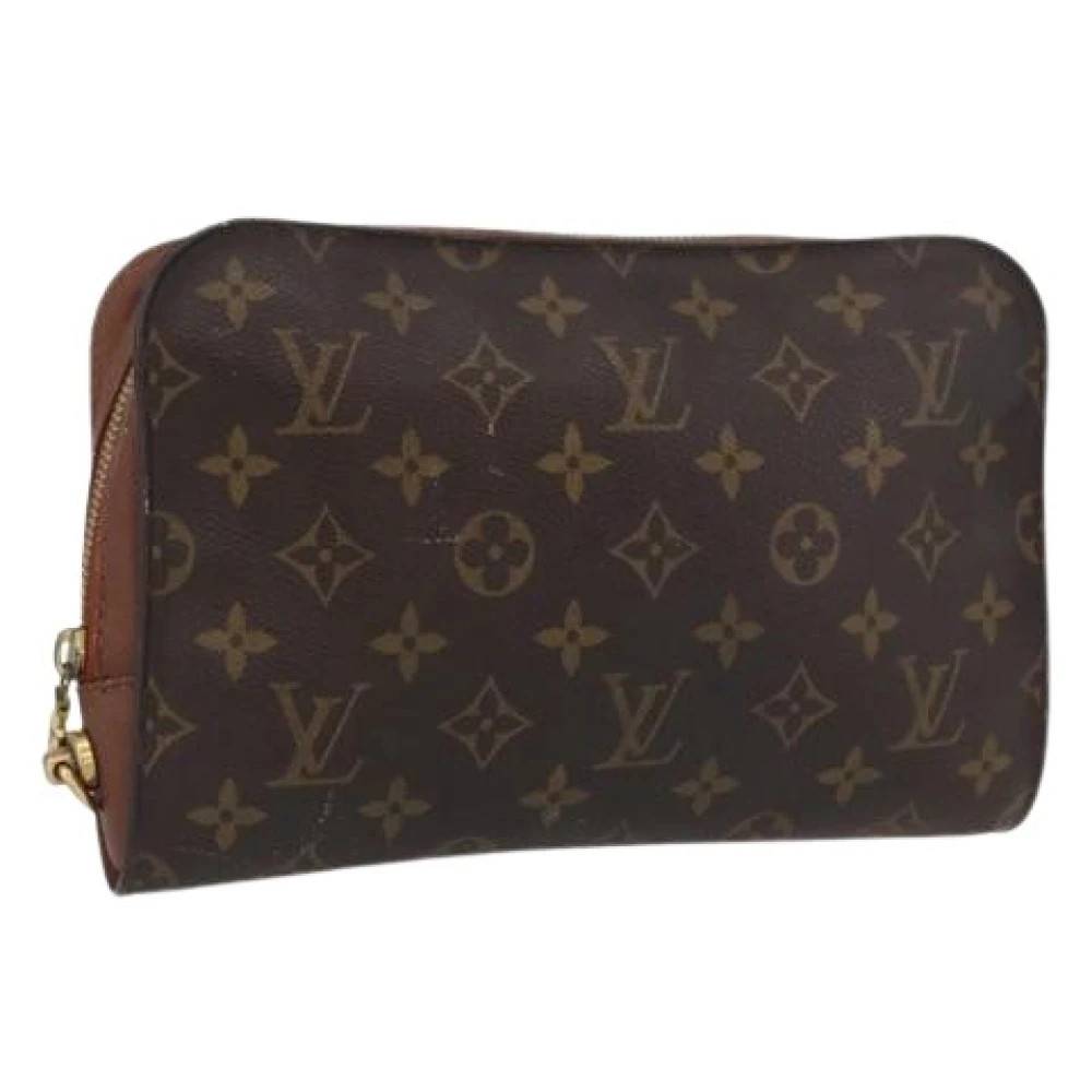 Louis Vuitton Vintage Pre-owned Vintage Monogram Canvas Clutch - Vintage - Dame - Brun - ONE SIZE - Tyl