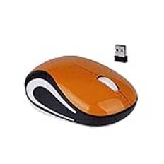 Trådlös minimus optisk ergonomisk bärbar mus för bärbar dator spelmus 1 600 DPI optisk USB multibåge touch-mus USB trådlös mus (orange)