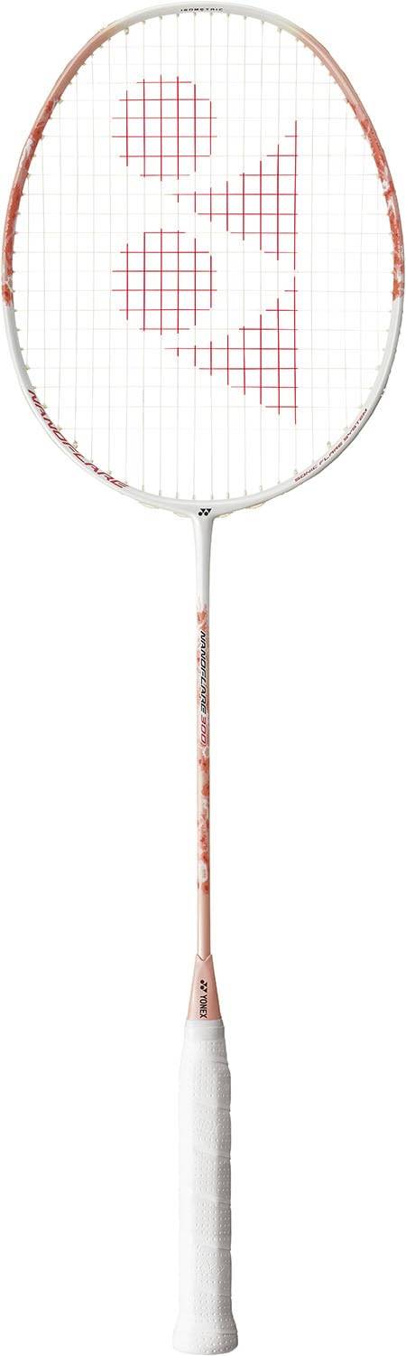 YONEX Nanoflare 300 Badmintonracketram Entry Rosa 4U5 NF300 Endast, Modell, Vit/Lax (210),