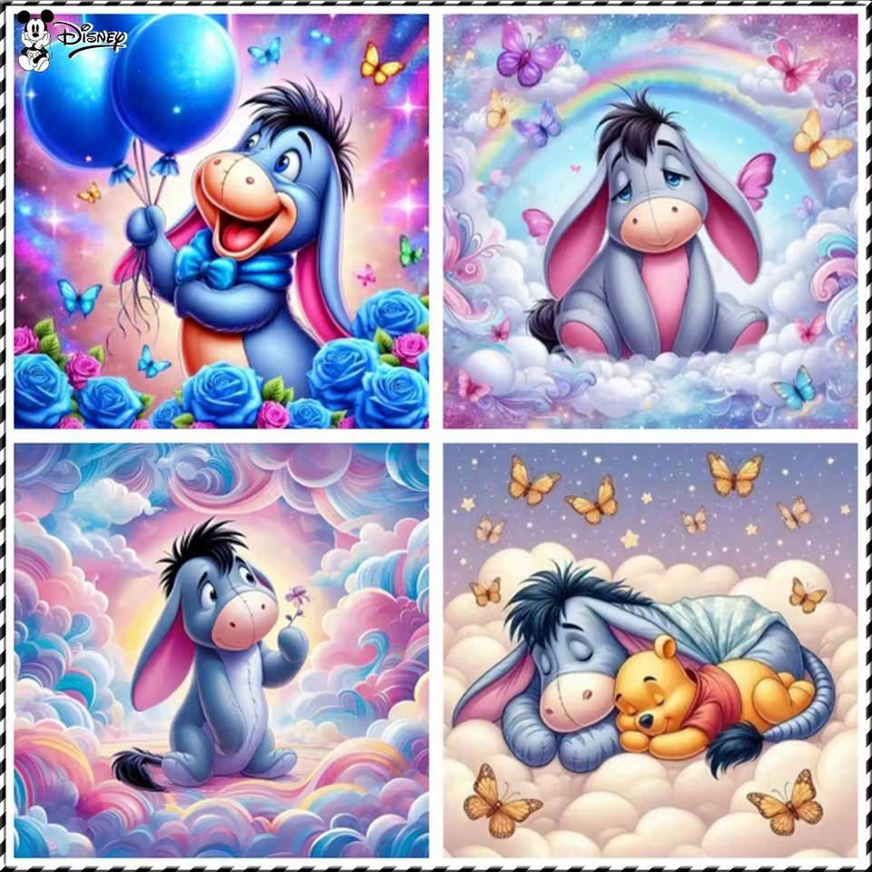 Disney Eeyore Diamantmålning Kit 5D DIY Diamantbroderi Korsstygn Handgjord Konst Gåva Hantverk Heminredning