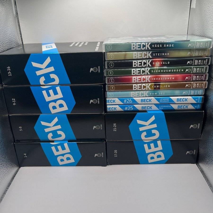 Beck DVD Samling - Film 1-33 • 6 DVD-boxar och 9 lösa filmer