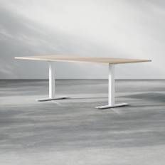 Konferensbord Modul, Storlek 220 cm, Färg Ek, Ben Vit