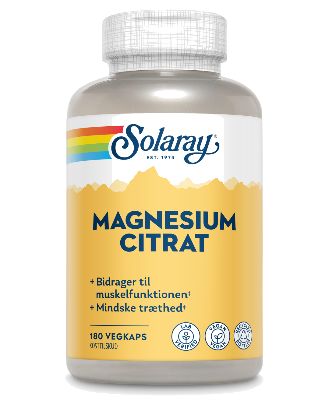 Solaray Magnesium Citrat (180 Vegkaps) - 180 kapsler