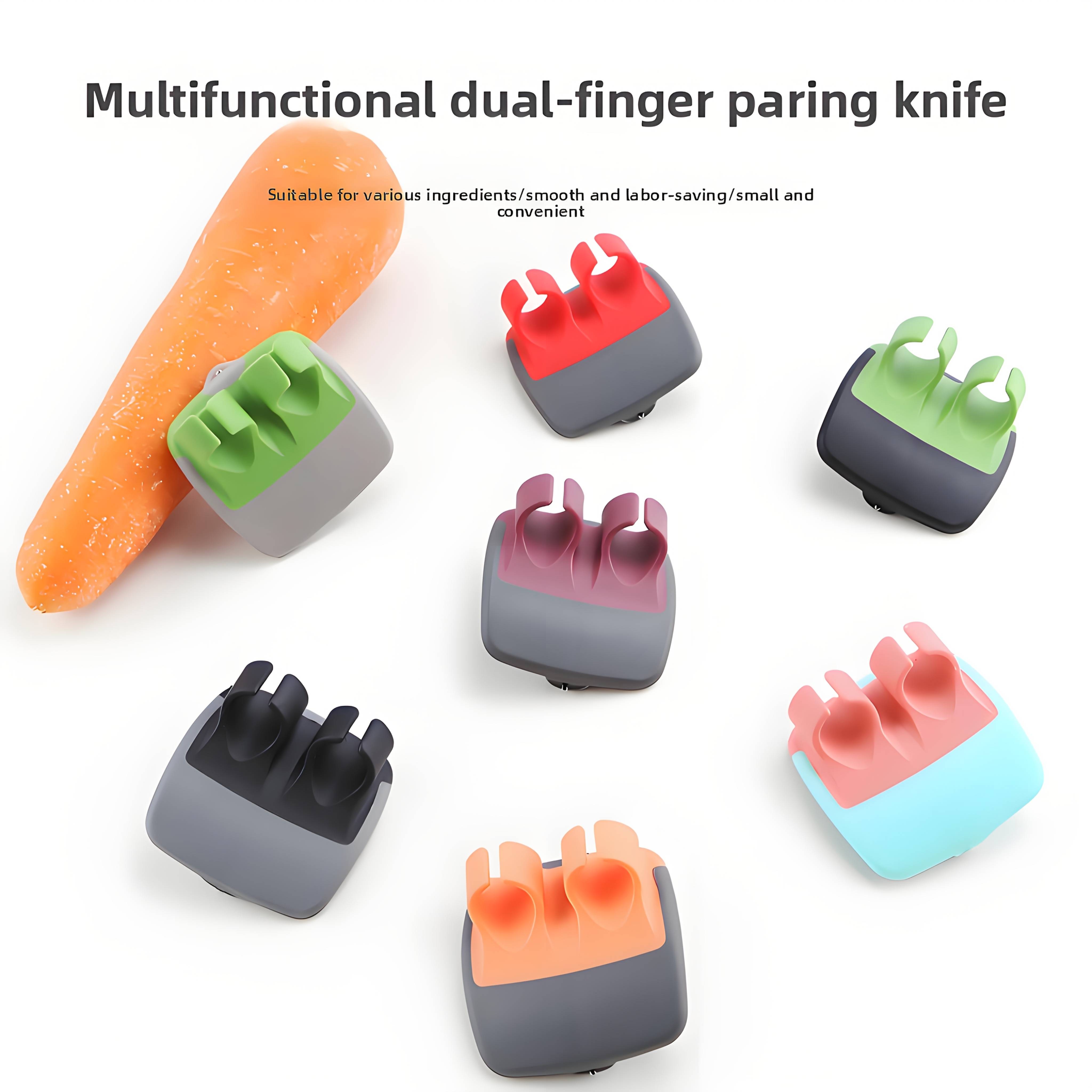 TEMU 1pc Stainless Steel Vegetable Peeler - Non-slip Rubber Finger Grips, Manual Hand Peeler For Carrots, Pumpkins & More - Durable Thermoplastic Rubber Material, No Battery Required