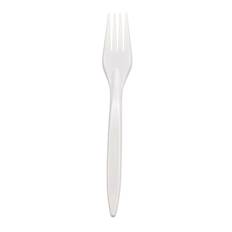 100 st Plastgaffel vit återanvändbar – Elegant bestick för bröllop & grillfest, maskindisk 125 gånger