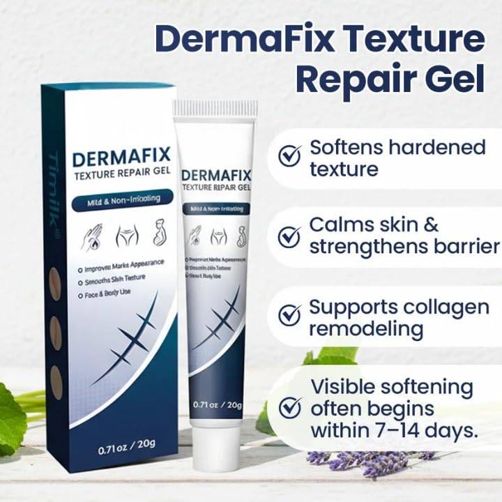 DermaFix Texturreparerande Gel | Slätar ut & Förfinar Hudens Textur | Återfuktande Ansiktsgel för Ojämn Hud, Grovhet & Matthet | Lätt & Snabbt Absorbe
