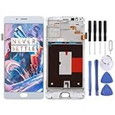 Cell Phone LCD Display För for OnePlus 3 / 3T A3000 A3010 TFT Material LCD -skärm och digitizer Full Assembly med ram Touch Screen